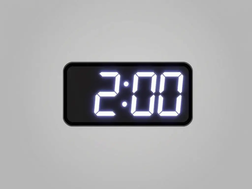 An AI-generated image of 2 minutes on a timer