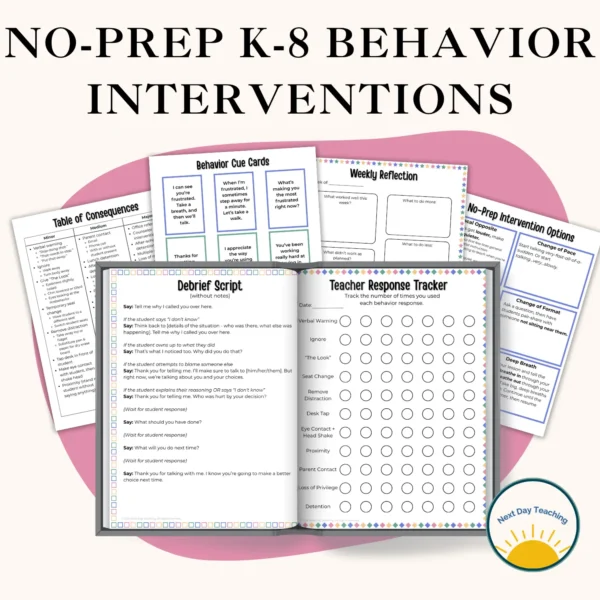 Behavior Intervention Toolkit for K-8 Teachers
