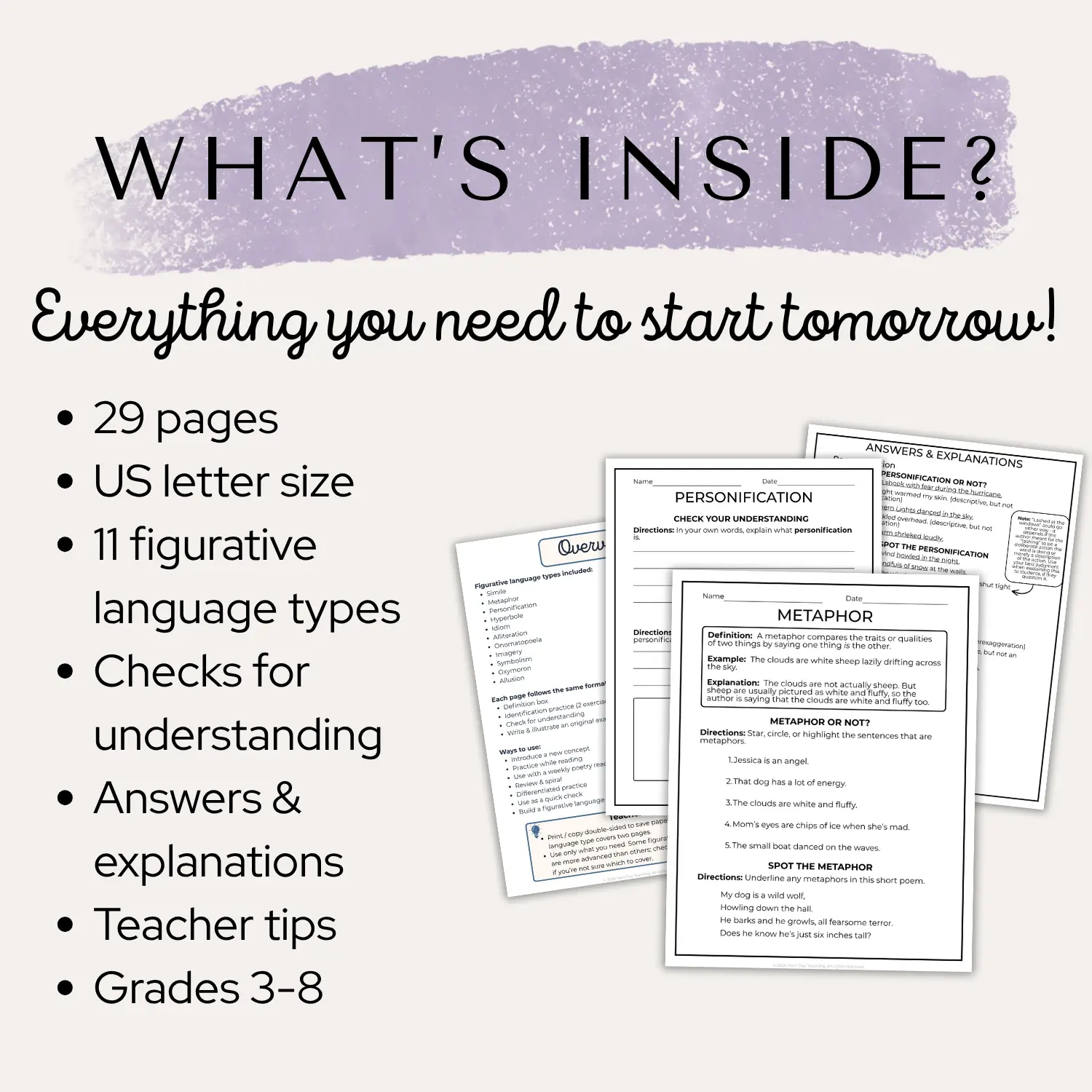 Figurative Language Worksheet Pack | 11 Types | Grades 3–8 - Image 8